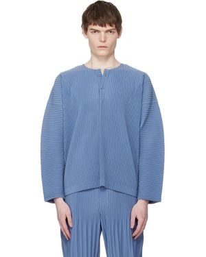 Homme Plissé Issey Miyake Monthly Colours February Henley - Blue