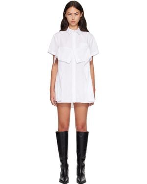 Sacai Poplin Minidress - White