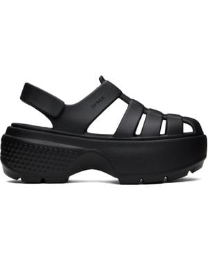 Crocs™ ブラック Stomp フィッシャーマン サンダル