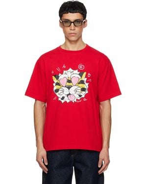 KENZO Paris Wild Tiger' Oversized T-Shirt - Red