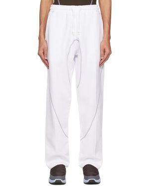 Saul Nash Overlock Stitch Lounge Trousers - White