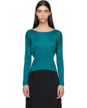 Pleats Please Issey Miyake Monthly Colours October Top - Blue