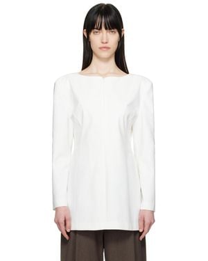 Amomento Boat Neck Two Way Blazer - Black