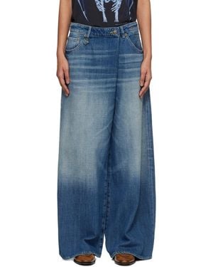 R13 Nico Wrap Jeans - Blue