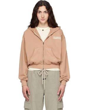 Fear Of God Tan Full Zip Hoodie - Brown