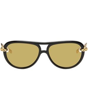 Bottega Veneta Knot Aviator Sunglasses - Black