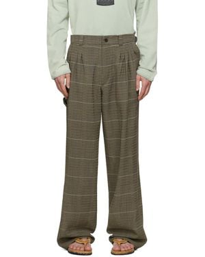 Kiko Kostadinov Taupe Andras Formal Trousers - Green