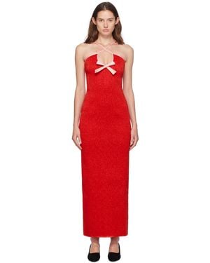 Super Yaya Ssense Exclusive Alexa Maxi Dress - Red