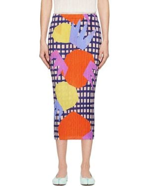 Pleats Please Issey Miyake Market Midi Skirt - Red
