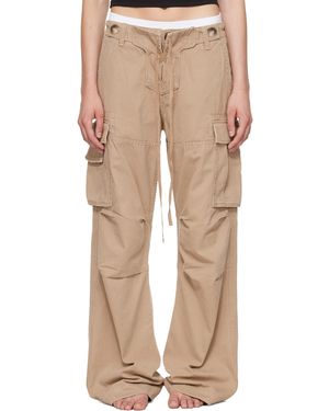 Raimundo Langlois Pantalon Cargo À Deux Braguettes - Neutre