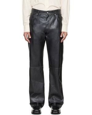 MM6 by Maison Margiela Faux-leather Trousers - Grey