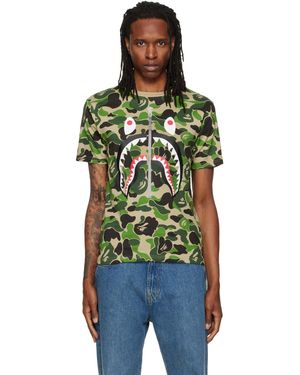 A Bathing Ape Abc Camo Shark T-Shirt - Green
