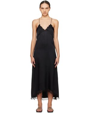Filippa K Black Structure Frill Maxi Dress