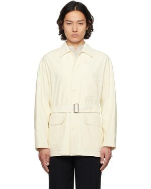 YLÈVE Off- Viscose Cotton Coverall Jacket - Natural