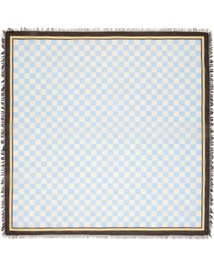 TOTEME Off- Cotton Silk Scarf - Blue