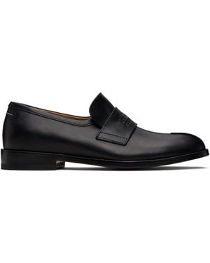 MM6 by Maison Martin Margiela ブラック New Classic ステッチ ローファー