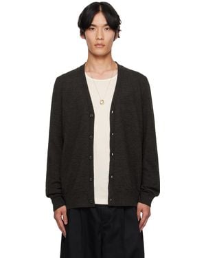 ダークネイビー Vネックカーディガン Maison Margiela Maison Margiela elbow-patch V-neck Cardigan | Blue | FARFETCH