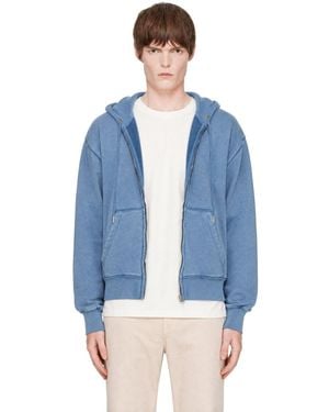 Stockholm Surfboard Club Back Logo Zip Hoodie - Blue