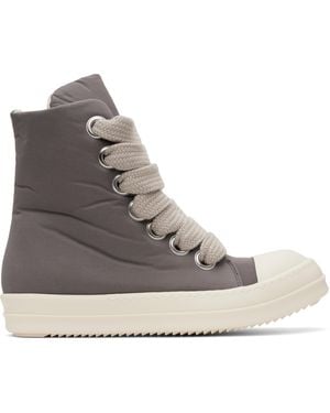 Rick Owens Hollywood Jumbo Lace Puffer Trainers - Grey