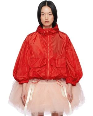 Simone Rocha Cargo Pocket Puff Sleeve Drawstring Jacket - Red