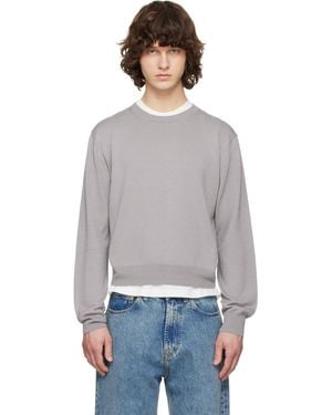 Tonywack Extrafine Wool Crew Neck Knit Jumper - Black
