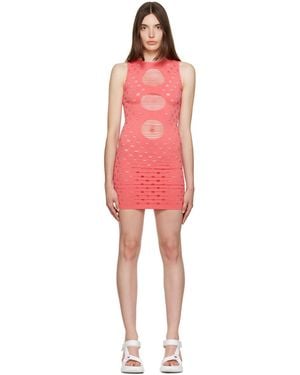 Maisie Wilen Perforated Minidress - Red