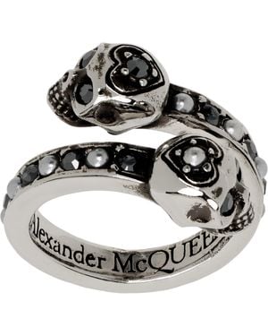 【関税込み】McQueen ゴールド スカル ラップアラウンド リング McQueen ゴールド スカル ラップアラウンド リング メタリック