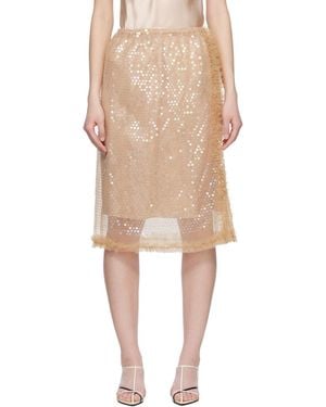 Renaissance Renaissance Tati Sequin Midi Skirt - Natural