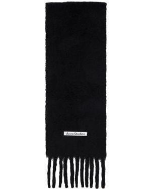 メンズ Acne Studios ブラック フード付きマフラー ブラック | Lyst