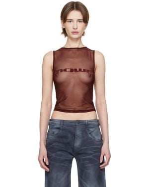 Mowalola Burgundy Miss Sixty Edition Stretchy Tank Top - Multicolour