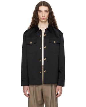 Versace Gabardine Overshirt - Black