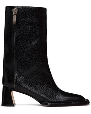 Miista Raleigh Grain Ankle Boots - Black