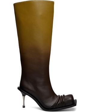 FIDAN NOVRUZOVA Stiletto Heel Classic Square Toe Boots - Black