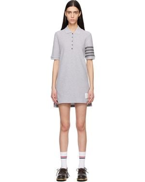 Thom Browne Textured Piqué Polo Minidress - Black