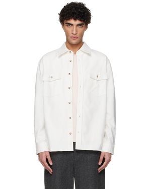 A.P.C. Off- Solid-Color Cotton Overshirt - White