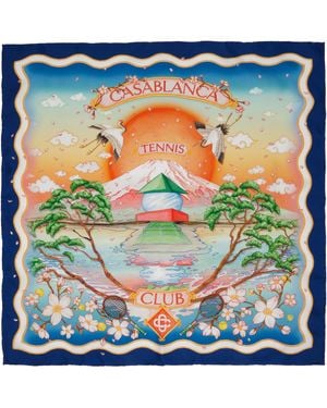 CASABLANCA Medium Silk Scarf - Green
