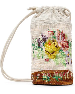 Cordera Off- Handmade Beaded Bag - White