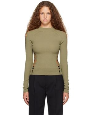 Dion Lee Green Snake Diamond Sweater - Multicolor