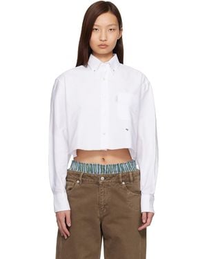 HOMMEGIRLS Cropped Shirt - White