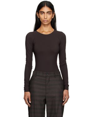MM6 by Maison Martin Margiela Jersey Bodysuit - Black