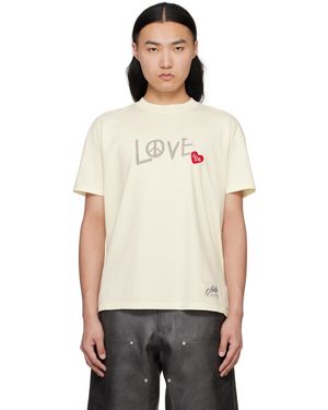 ANDERSSON BELL オフホワイト 'Love' Tシャツ - ブラック