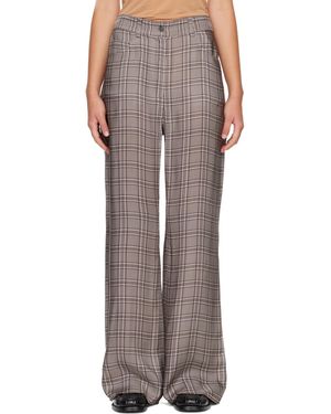 Acne Studios Printed Check Pants - Grey