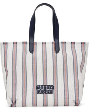 KENZO オフホワイト ラージ Paris Coast Lines' トートバッグ