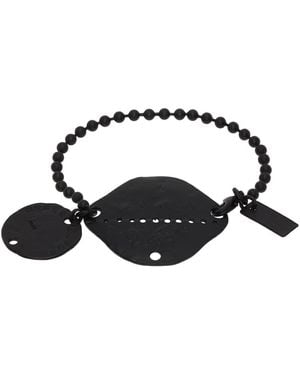 Julius Brass Ball Chain Bracelet - Black