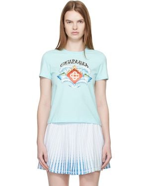 CASABLANCA Fitted T-Shirt - Blue