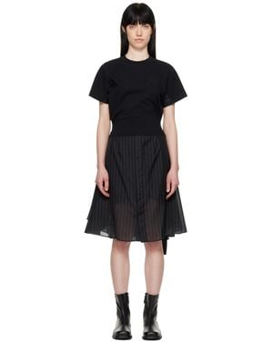 Sacai Spun Organza Skirt in Black | Lyst