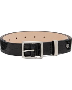 Rag & Bone Ceinture Boyfriend X Noire En Cuir
