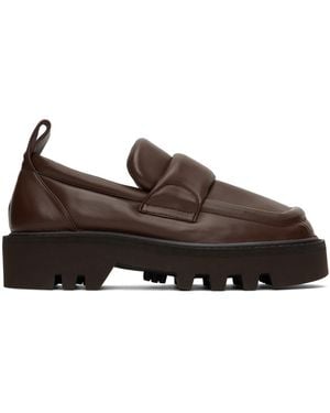 【関税込み】Dries Van Noten ブラック パッデド ローファー Leather penny loafers in black - Dries Van Noten | Mytheresa