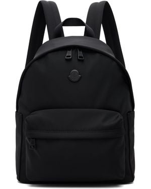 Moncler ブラック New Pierrick メタル ロゴ バックパック