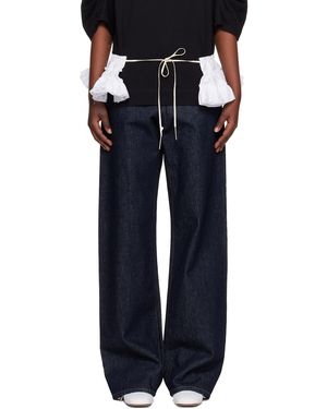 Dries Van Noten Ruffled Cotton Waist Belt - Black